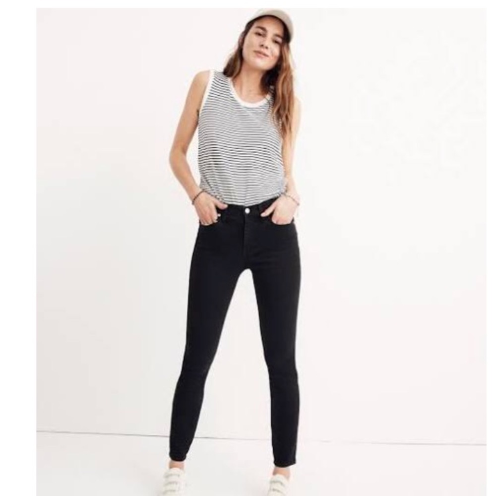 Madewell Black High Riser Skinnies
